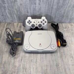 PSOne Playstation 1 PS1 Console + Controller + Cables - Tested